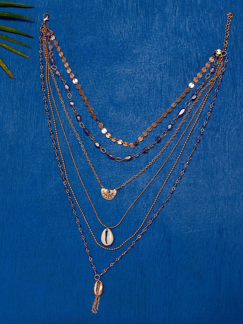 

Pipa Bella Purple Metal Layered Necklace