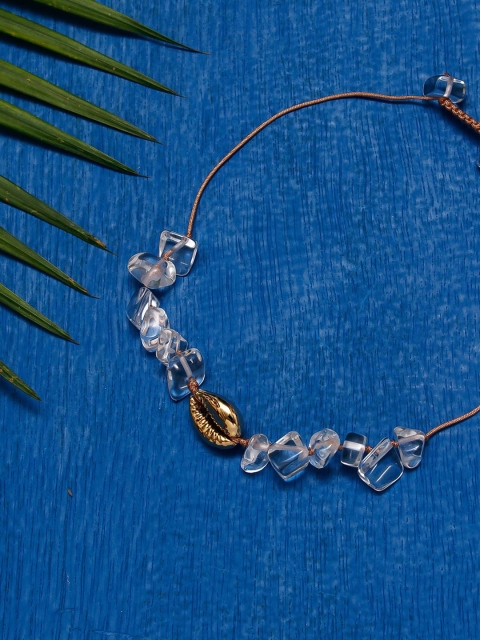 

Pipa Bella White & Gold-Toned Dylan Cowrie Shell Charm Bracelet