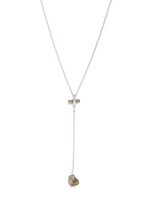 

Gehna Women Tourmaline and 925 Sterling Silver Pendant With Chain