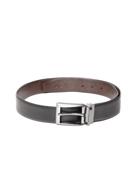 

Park Avenue Men Black & Brown Snakeskin Textured Leather Reversible Belt