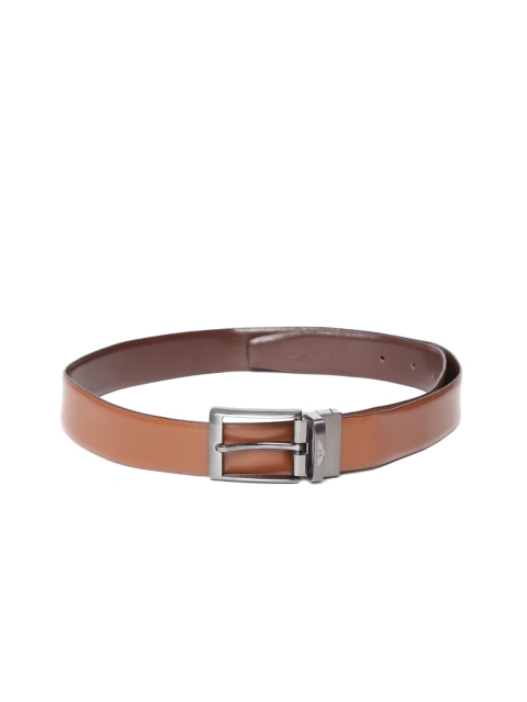 

Park Avenue Men Brown Solid Leather Reversible Belt