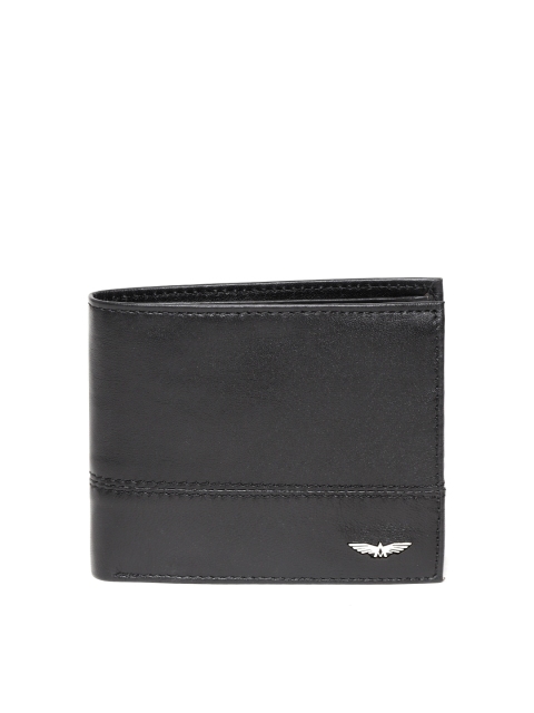 

Park Avenue Men Black Solid Leather Two Fold Wallet