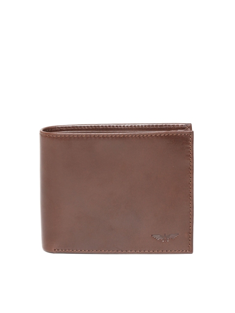 

Park Avenue Men Coffee Brown Solid Leather Two Fold Wallet