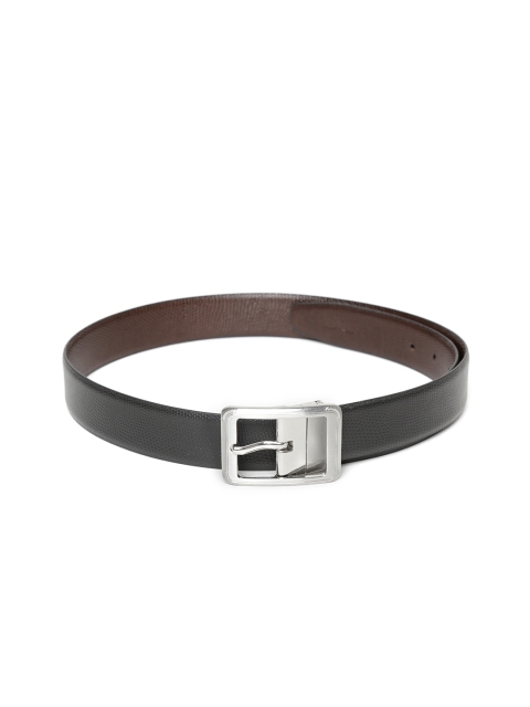 

Park Avenue Men Black & Coffee Brown Leather Snakeskin Textured Reversible Belt