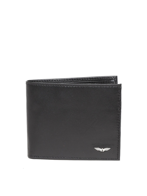 

Park Avenue Men Black Solid Leather Two Fold Wallet