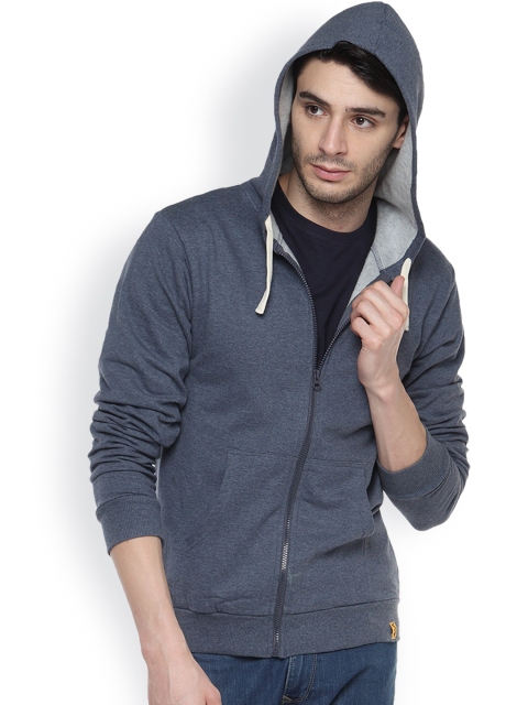 

Campus Sutra Grey Hooded Sweatshirt