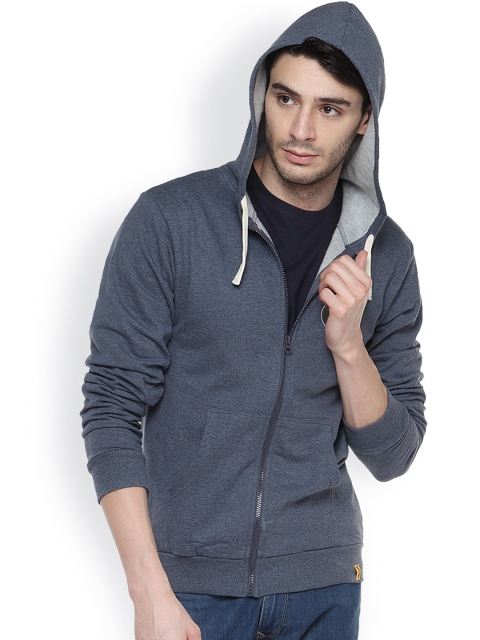 

Campus Sutra Grey Hooded Sweatshirt