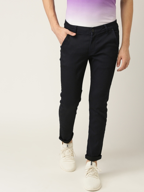 

United Colors of Benetton Men Navy Blue Slim Tapered Fit Mid-Rise Stretchable Jeans