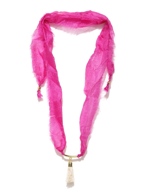 

Parfois Pink Fabric Matinee Necklace