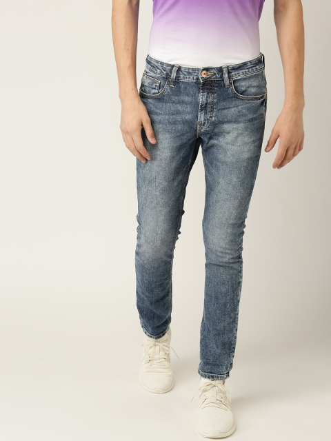 

United Colors of Benetton Men Blue Skinny Fit Mid-Rise Clean Look Stretchable Jeans