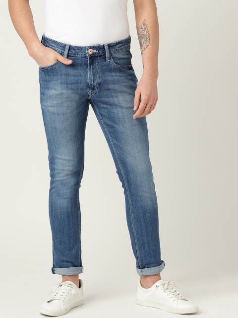 

United Colors of Benetton Men Navy Blue Skinny Fit Mid-Rise Clean Look Stretchable Jeans