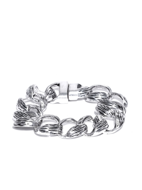 

Parfois Oxidised Silver-Toned Chain Bracelet