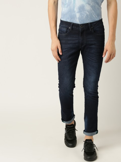 

United Colors of Benetton Men Navy Blue Skinny Fit Mid-Rise Clean Look Stretchable Jeans