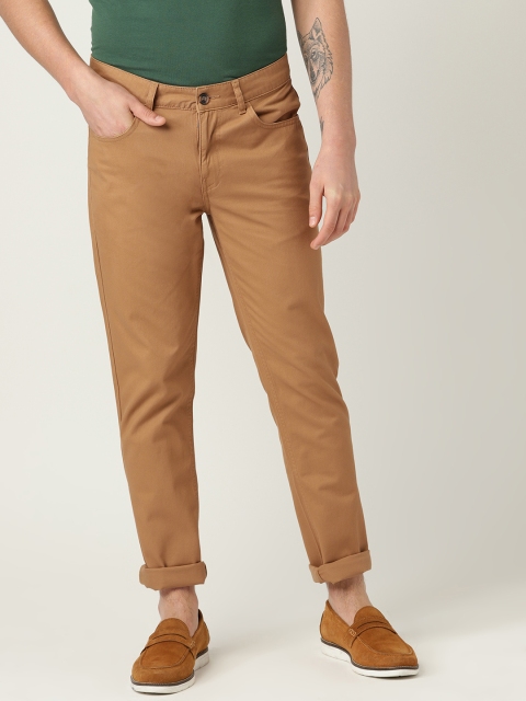 

United Colors of Benetton Men Brown Slim Fit Solid Chinos
