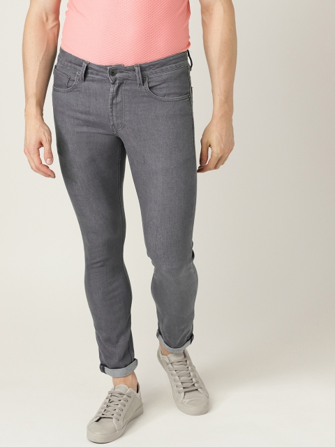 

United Colors of Benetton Men Charcoal Grey Skinny Fit Mid-Rise Clean Look Jeans