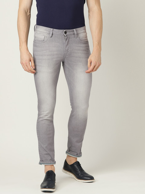 

United Colors of Benetton Men Grey Skinny Fit Mid-Rise Clean Look Stretchable Jeans