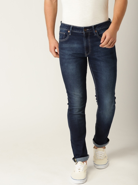 

United Colors of Benetton Men Navy Skinny Fit Clean Look Stretchable Jeans, Navy blue