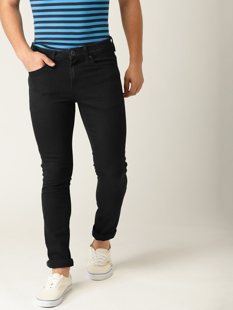 

United Colors of Benetton Men Black Skinny Fit Clean Look Stretchable Jeans