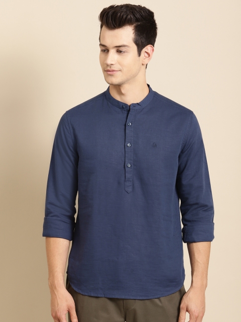 

United Colors of Benetton Men Navy Blue Casual Shirt