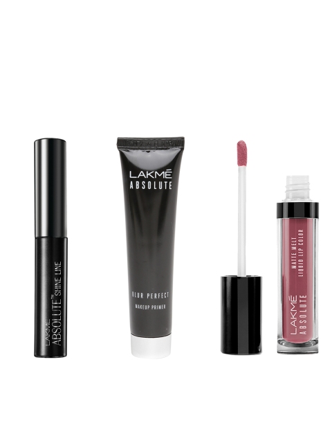 

Lakme Absolute Set of Eyeliner, Primer & Lipstick, Magenta