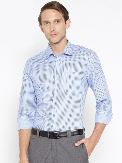 

Blackberrys Men Blue Slim Fit Printed Smart Casual Shirt