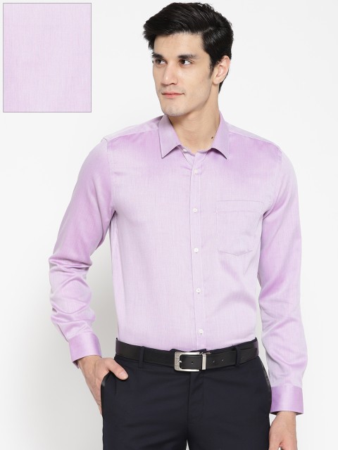 

Blackberrys Men Purple Slim Fit Self Design Semiformal Shirt