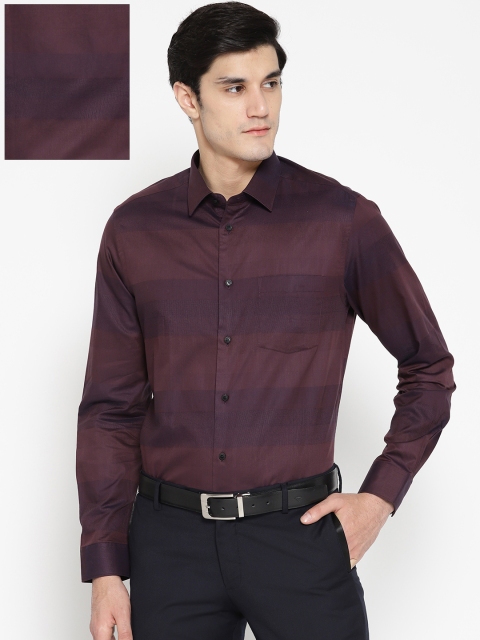 

Blackberrys Men Purple Slim Fit Self Design Party wear Shirt