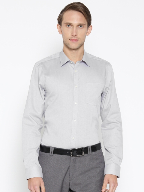 

Blackberrys Men Grey Slim Fit Self Design Formal Shirt