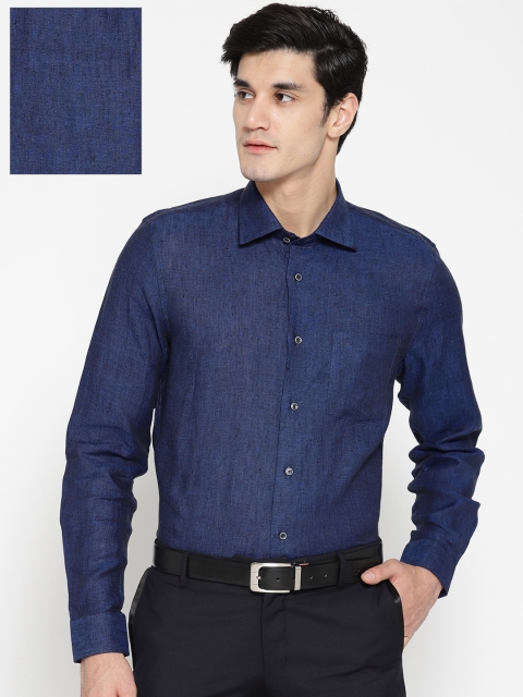 

Blackberrys Men Navy Blue Slim Fit Solid Semiformal Shirt