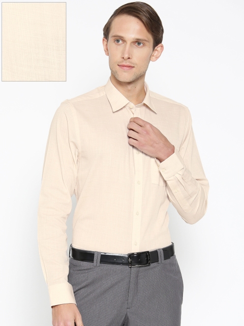 

Blackberrys Men Beige Slim Fit Solid Formal Shirt