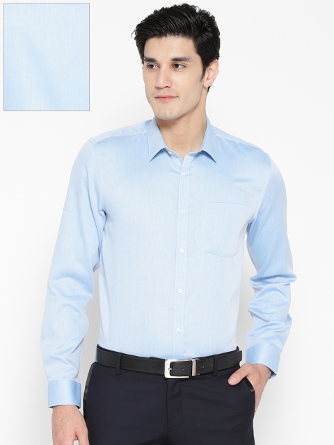 

Blackberrys Men Blue Slim Fit Self Design Formal Shirt