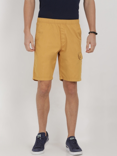 

t-base Men Yellow Solid Lounge Shorts