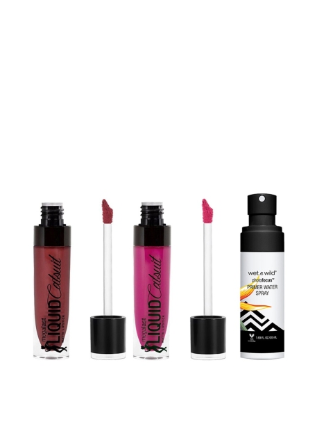 

Wet n Wild Sustainable Set of Two Lipsticks & One Primer, Magenta