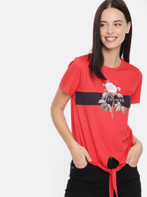 

Mast & Harbour Women Red Printed Top