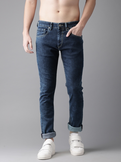 

HERE&NOW Men Blue Skinny Fit Mid-Rise Clean Look Stretchable Jeans