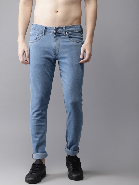 

HERE&NOW Men Blue Skinny Fit Mid-Rise Clean Look Stretchable Jeans