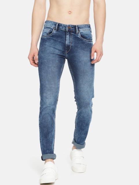 

HERE&NOW Men Blue Slim Fit Mid-Rise Clean Look Stretchable Jeans