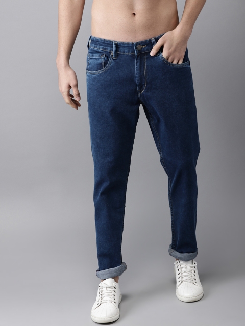 

HERE&NOW Men Blue Skinny Fit Mid-Rise Clean Look Stretchable Jeans