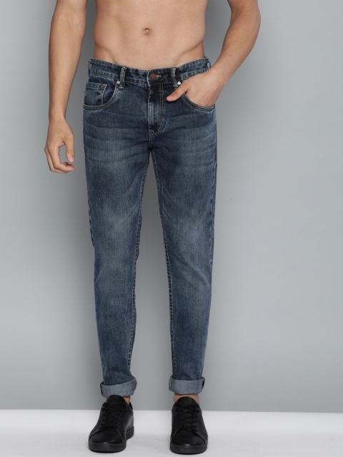 

HERE&NOW Men Blue Skinny Fit Mid-Rise Clean Look Stretchable Jeans