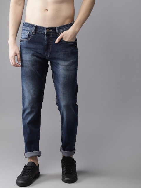 

HERE&NOW Men Blue Slim Fit Mid-Rise Clean Look Stretchable Jeans