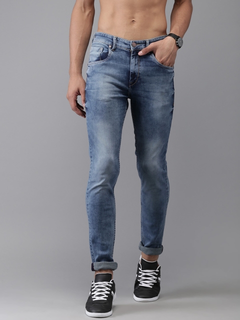 

HERE&NOW Men Blue Slim Fit Mid-Rise Clean Look Stretchable Jeans