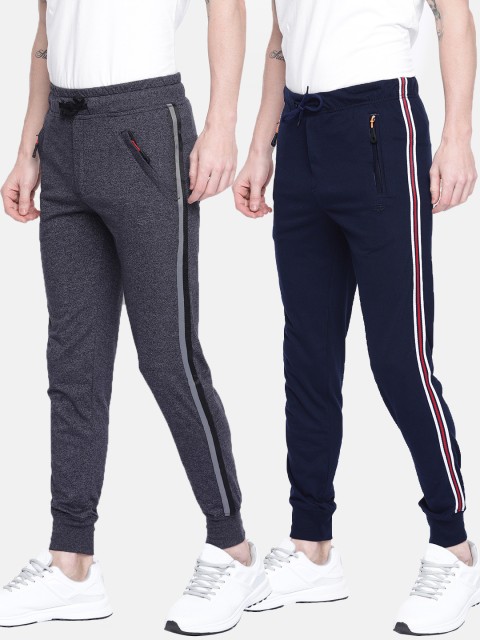 

Sports52 wear Men Pack Of 2 Solid Joggers, Navy blue