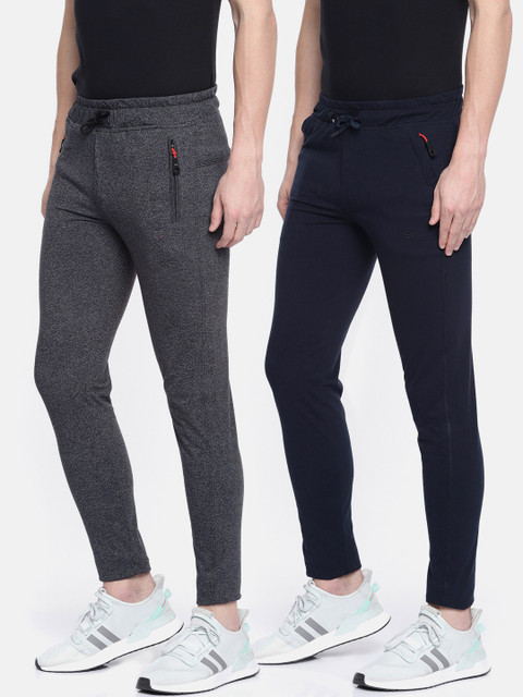 

Sports52 wear Men Pack Of 2 Solid Track Pants, Navy blue