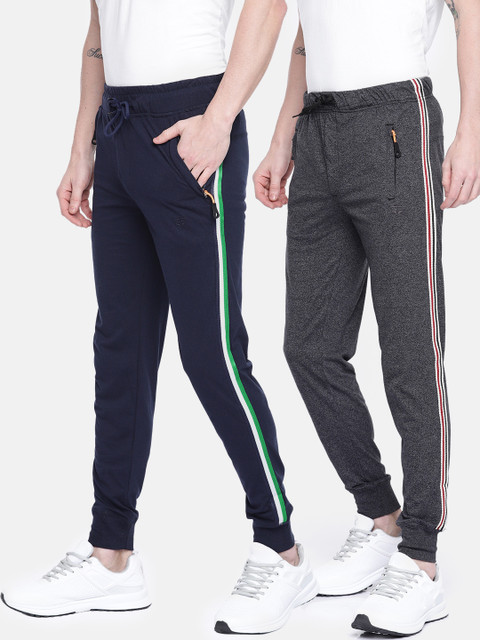 

Sports52 wear Men Pack Of 2 Solid Joggers, Navy blue