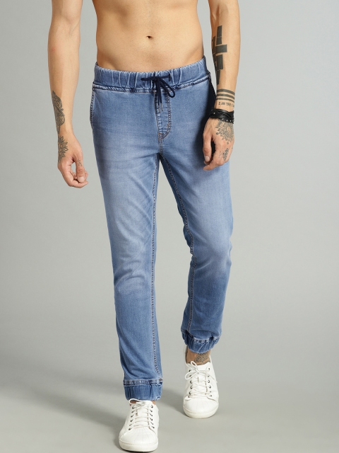 

Roadster Men Blue Jogger Slim Fit Mid-Rise Clean Look Stretchable Jeans