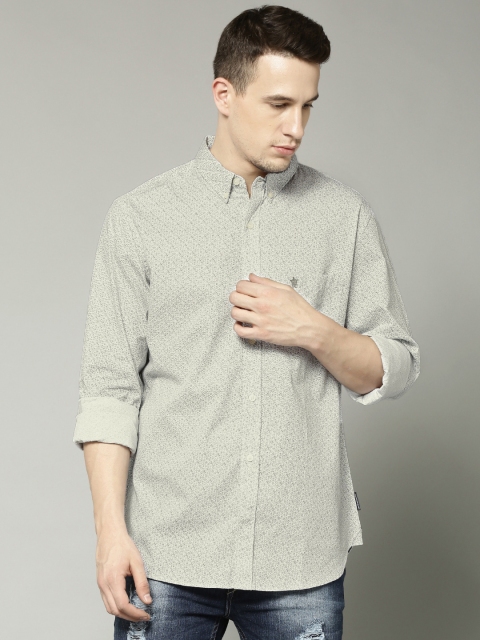 

French Connection White Printed Casual Shirt
