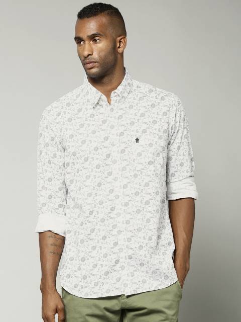 

French Connection White Printed Casual Shirt