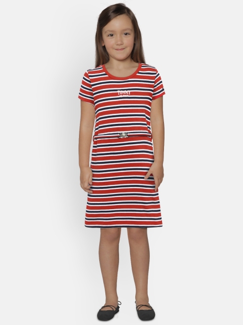 

Tommy Hilfiger Girls Red Striped T-shirt Dress