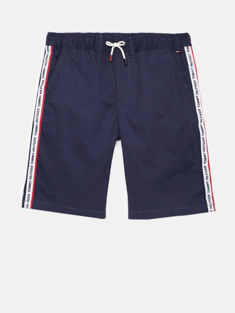 

Tommy Hilfiger Boys Navy Blue Solid Regular Shorts