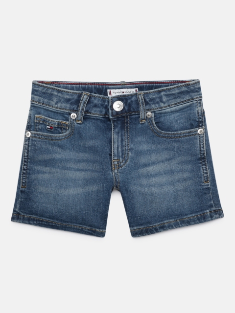 

Tommy Hilfiger Girls Blue Washed Skinny Fit Denim Shorts